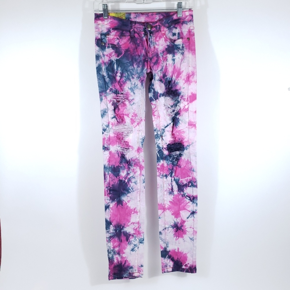 Machine Jeans Tie Dye Skinny Jeans Womens 0